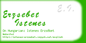 erzsebet istenes business card